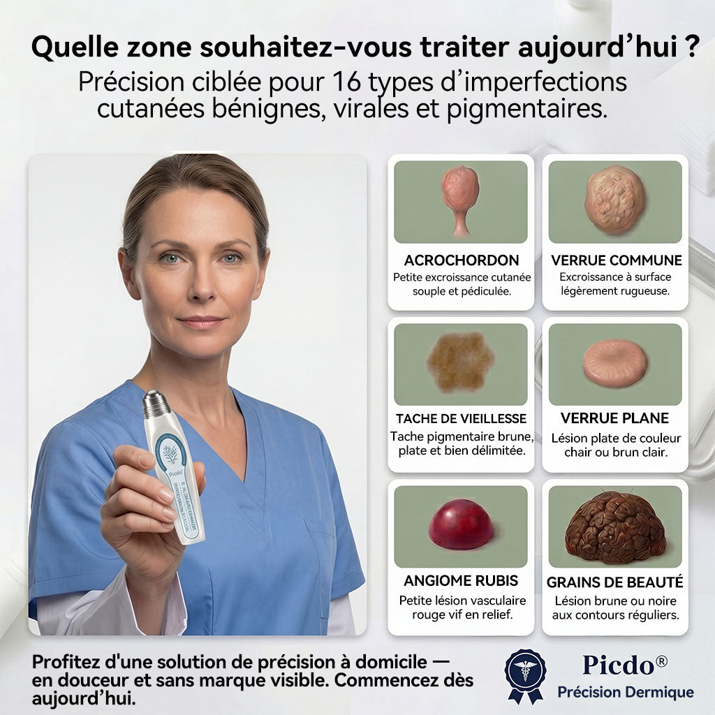 Boutique officielle de la marque |🔥𝐏i𝐜𝐝o® 7 Jours Effaceur de taches et d’excroissances cutanées(Zéro douleur, zéro cicatrice – Roller)💎