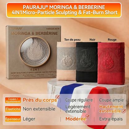 Boutique Officielle |  𝐏𝐀𝐔𝐑𝐀𝐉𝐔® 2026 ✨Short Sculptant & Brûle-Graisses 4-en-1 aux Micro-Particules de Moringa & Berbérine🌱