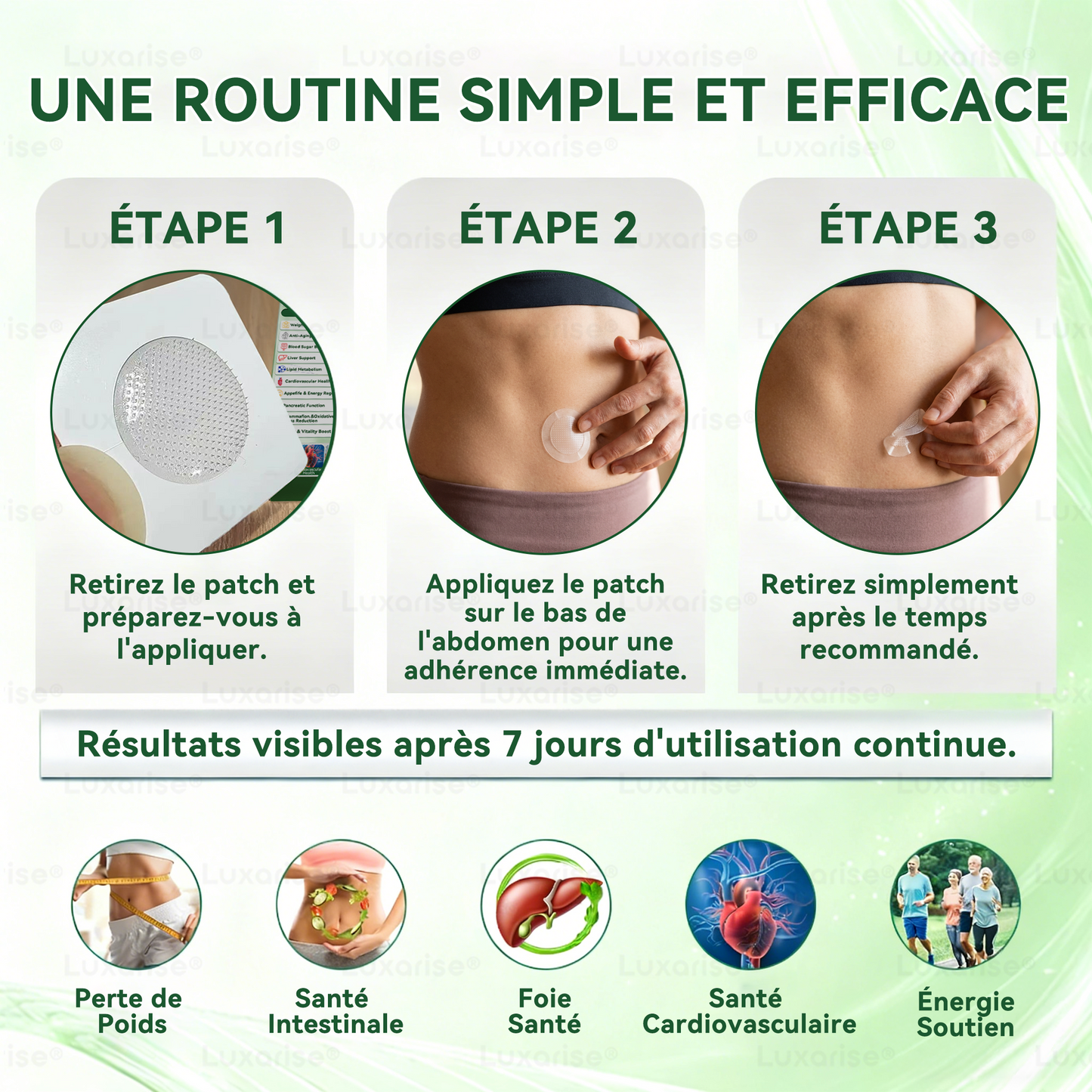 Magasin Officiel |  Luxarise® Moringa & Bérbérine 10-en-1 Patch Nanomicro-aiguilles Avancé👩‍⚕️ (Une application quotidienne, résultats visibles en 7 jours)🗼 Obésité, Diabète, Apnée du sommeil, Problèmes articulaires