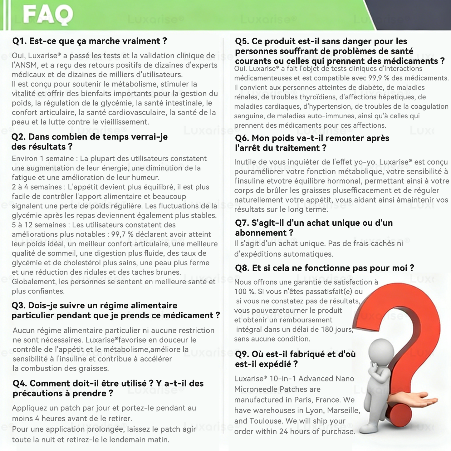 Magasin Officiel |  Luxarise® Moringa & Bérbérine 10-en-1 Patch Nanomicro-aiguilles Avancé👩‍⚕️ (Une application quotidienne, résultats visibles en 7 jours)🗼 Obésité, Diabète, Apnée du sommeil, Problèmes articulaires