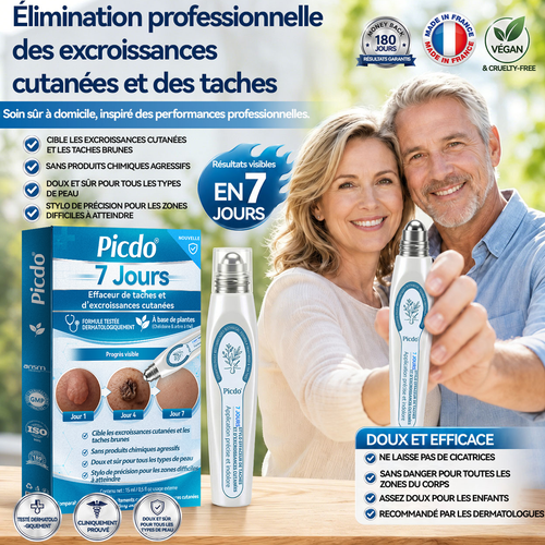 Boutique officielle de la marque |✅🍁𝐏i𝐜𝐝o® 7 Jours Effaceur de taches et d’excroissances cutanées(Zéro douleur, zéro cicatrice – Roller)